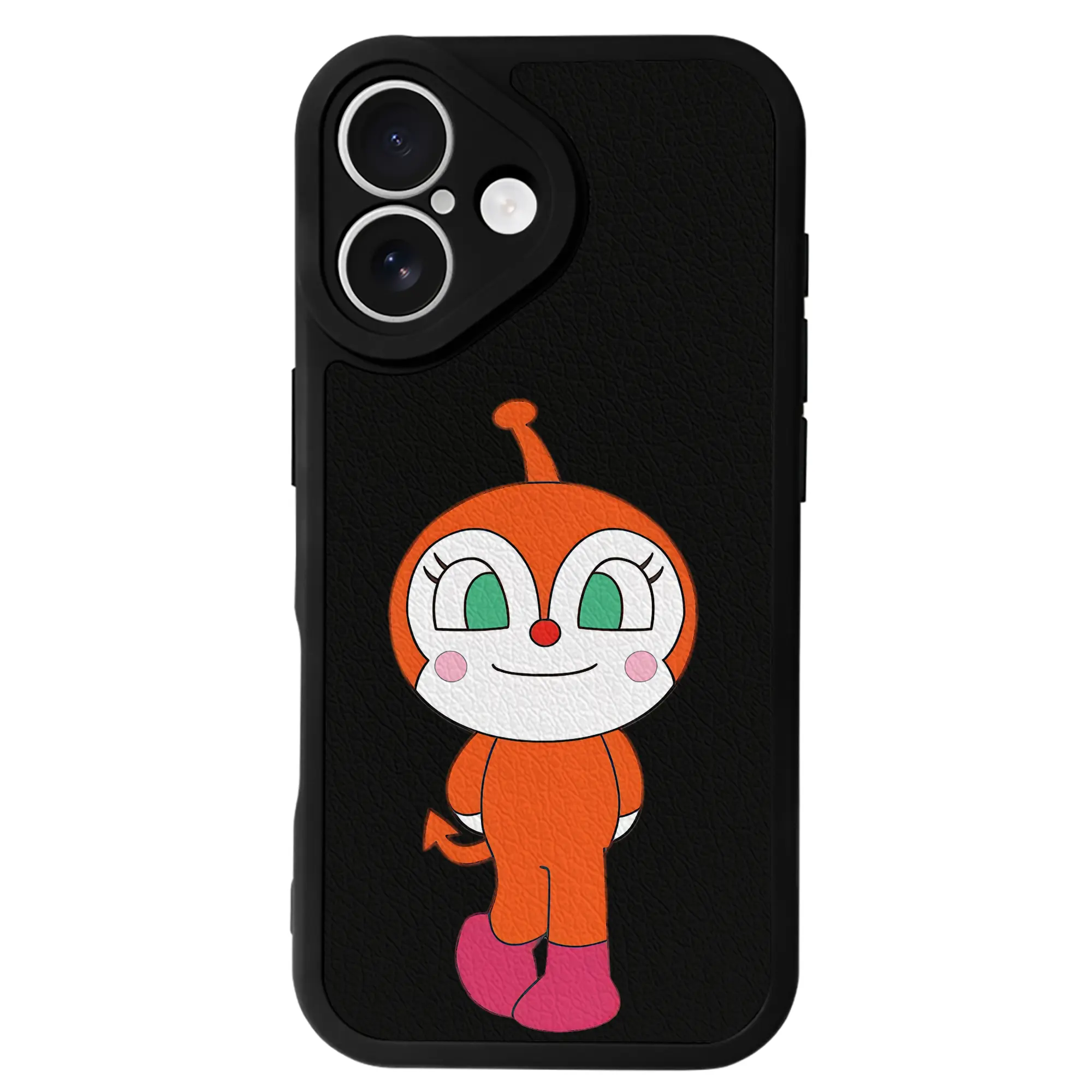 アンパンマン グッズ,ドキンちゃん - IPhone 16シリーズ対応 ・ シリコンスマホケース ・ レザー調 ・ 高精度フィット ・ 耐衝撃 ・ ワイヤレス充電対応 ・ 精密カット